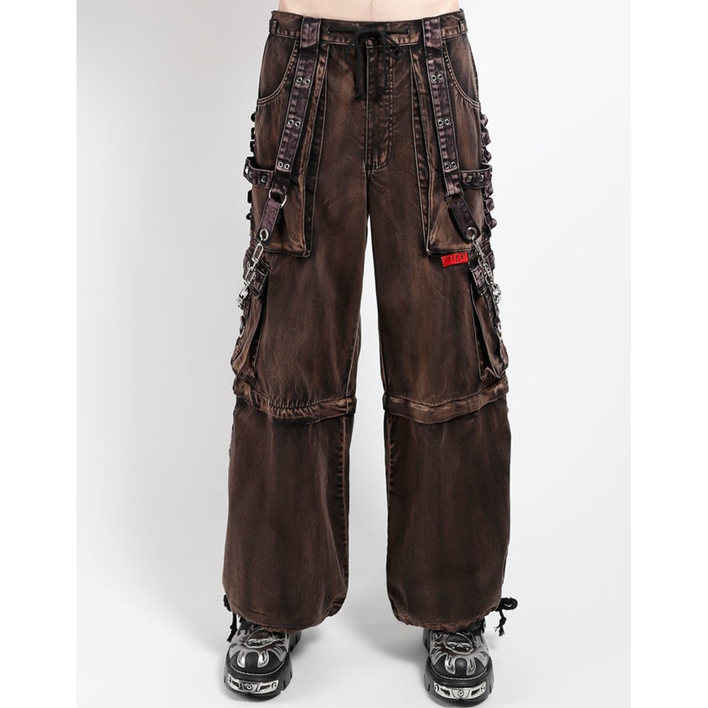 Tripp NYC - Jungleland Black Steam Wash Wide leg trousers - Brown
